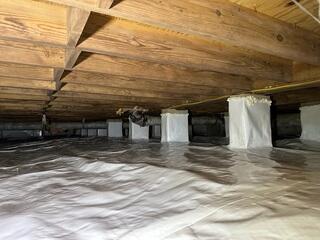 Piers Wrapped with Wallie Eliminate Condensation on the Piers
