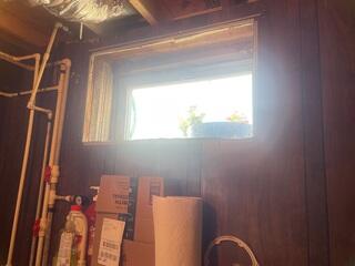 Basement Window Removed for Replacement