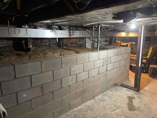Basement Wall Rebuild