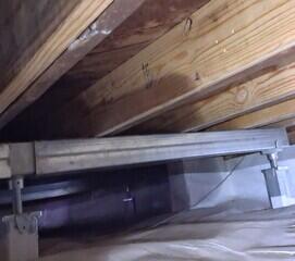 SmartJacks Replace Piers and our Metal Beam Replaces the Compromised Main Beam