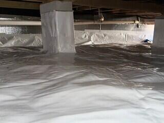 SilverGlo and CleanSpace on the Walls of the Crawl Space