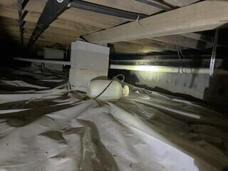 An Ineffective Vapor Barrier in the Crawl Space