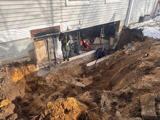 Failing Foundation Wall Demo and Temporary Support