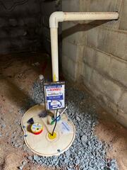 Sump Pump Installed to Remove Crawl Space Water in Advance, NC