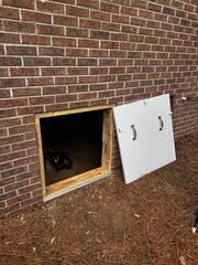Sealed Crawl Space Access Door Helps Block Moisture in Advance, NC