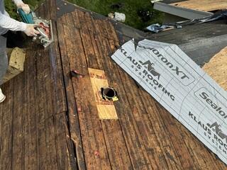 3. Removing Damaged Wood Around a Roof Penetration