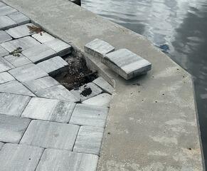 Voids Beneath Seawall Pavers