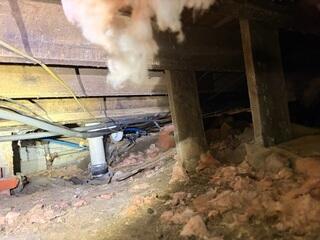 Crawl Space During Inspection