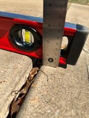 Concrete Gap and Unleveled Concrete