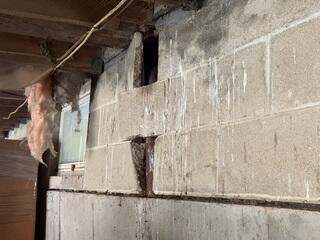 Shifting Foundation Wall