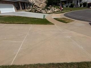 Sunken Driveway Before Concrete Leveling in Ogden, UT