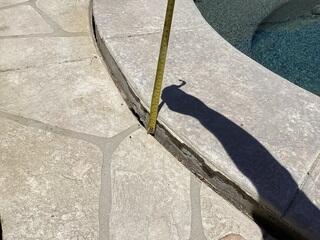 Pool Deck Settlement Before Concrete Leveling in Highland, CA