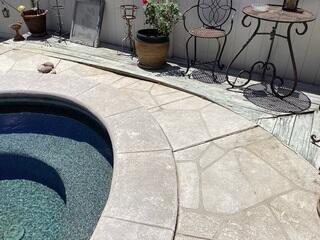 Completed Concrete Leveling Around Swimming Pool