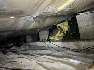 Destroyed Crawl Space