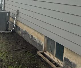 Wet Soil Along Foundation Wall