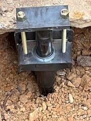 Helical Pier Installed to Permanently Stabilize the Foundation