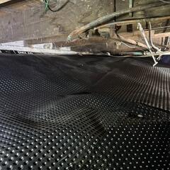 Installation of the drainage membrane