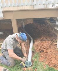 Install of our discharge line