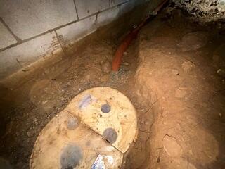 TripleSafe Sump Pump During Installation