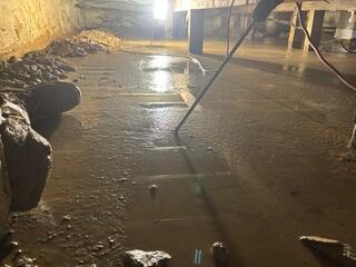 Encapsulating a Muddy Crawl Space in Toms River, NJ