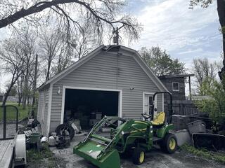 Strom damaged garage roof