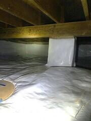 Wrapping the piers helps prevent condensation from forming