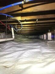A glance in this crawl space reveals and clean, dry space!
