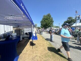 Crowd Outside the Adirondack Basement Systems Booth
