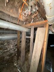 Failing Wooden Crawl Space Supports