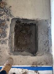 Before push pier placement