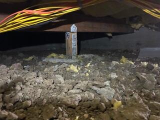 Damaged Crawl Space Support Post Before Repair