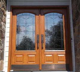 Classic Craft Mahogany Double Door System Installed