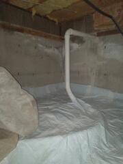 Crawlspace Vapor Pipe Penetration