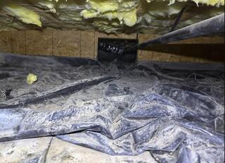 Dirty, Torn Vapor Barrier