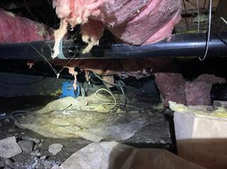 Messy, Dirty Crawl Space
