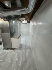 Basement vapor control in Norton, Vermont, by Matt Clark's Northern Basement Systems