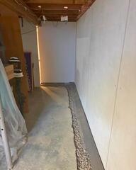 Basement in Hamburg, NY Dealing With Water Has Waterproofing System Installed