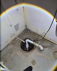 Crumbling Paint and a Shallow Sump Pit