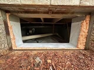 Sealing the Crawl Space Entrance