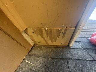 Soffit water damage