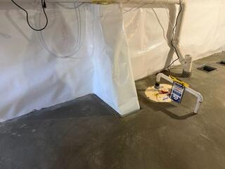 Newly Waterproofed Basement
