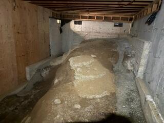 Sloped Crawl Space