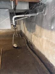 Spray foamed foundation walls
