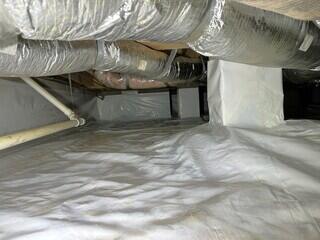 Piers wrapped with Wallie don't produce condensation, eliminating it as a source of moisture in your crawl space.