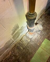Stained and Cracked Floor Edges