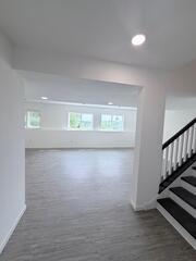 Viewing of the living space from the stair landing