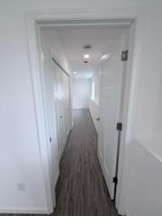 Now you can see how long the closet is its nice to shut this door for privacy