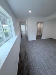 Here you will see from being in the bedroom. The left door is the closet area and the right door is the bathroom