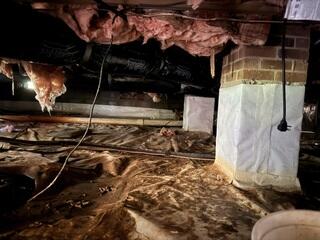 Before: A Damp, Unprotected Crawl Space in Clayton, NC