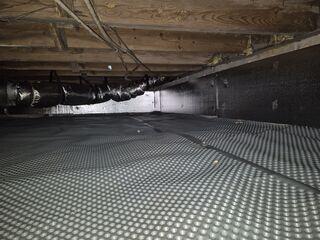 Adding Drainage Matting for Moisture Control